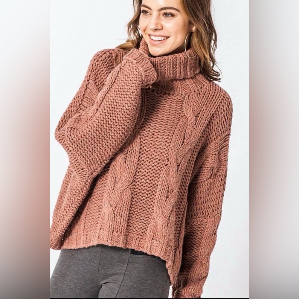 Chunky Cowl Neck Sweater